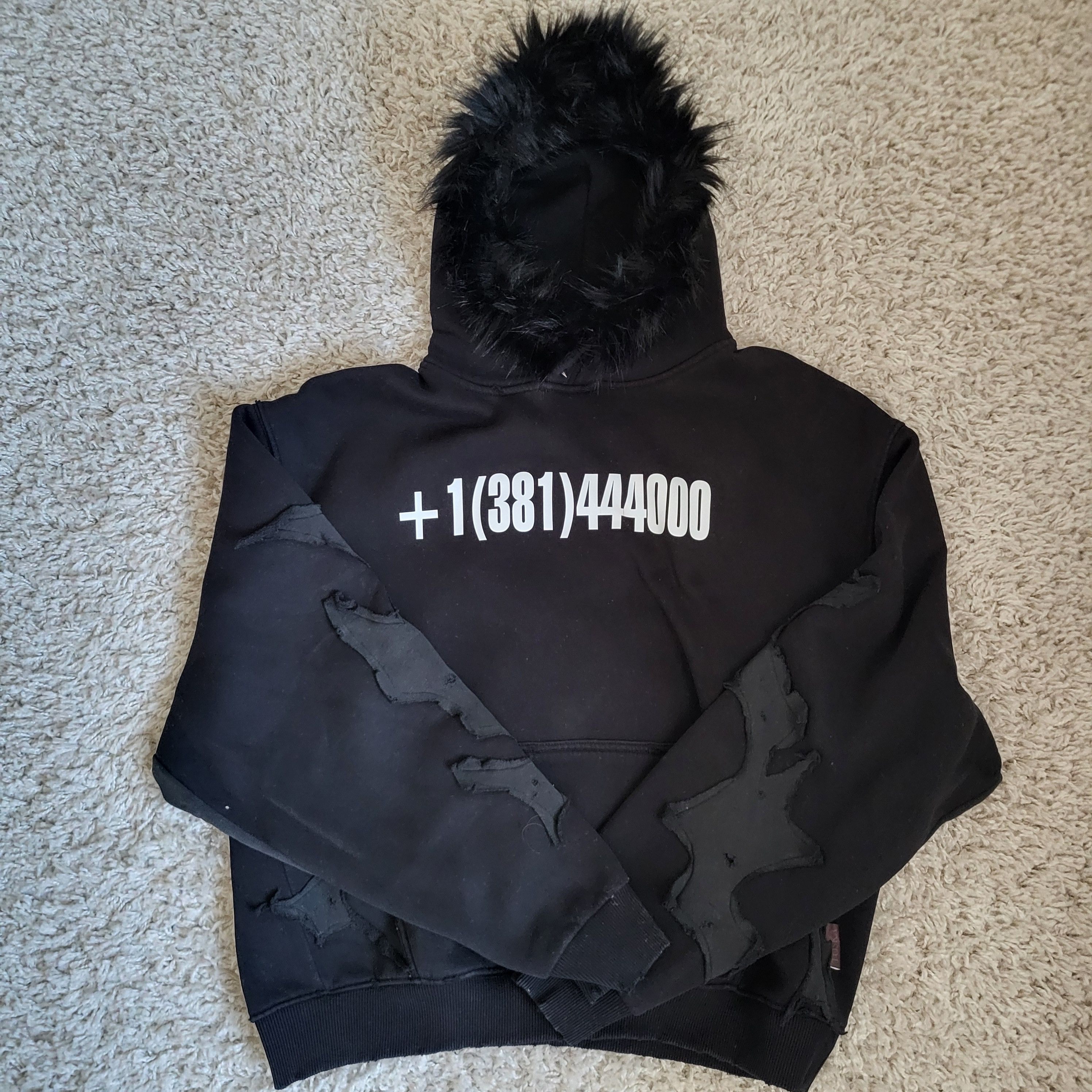 Japanese Brand vintage fur hoodie Distressed boxy fit Size US M / EU 48-50 / 2 - 1 Thumbnail