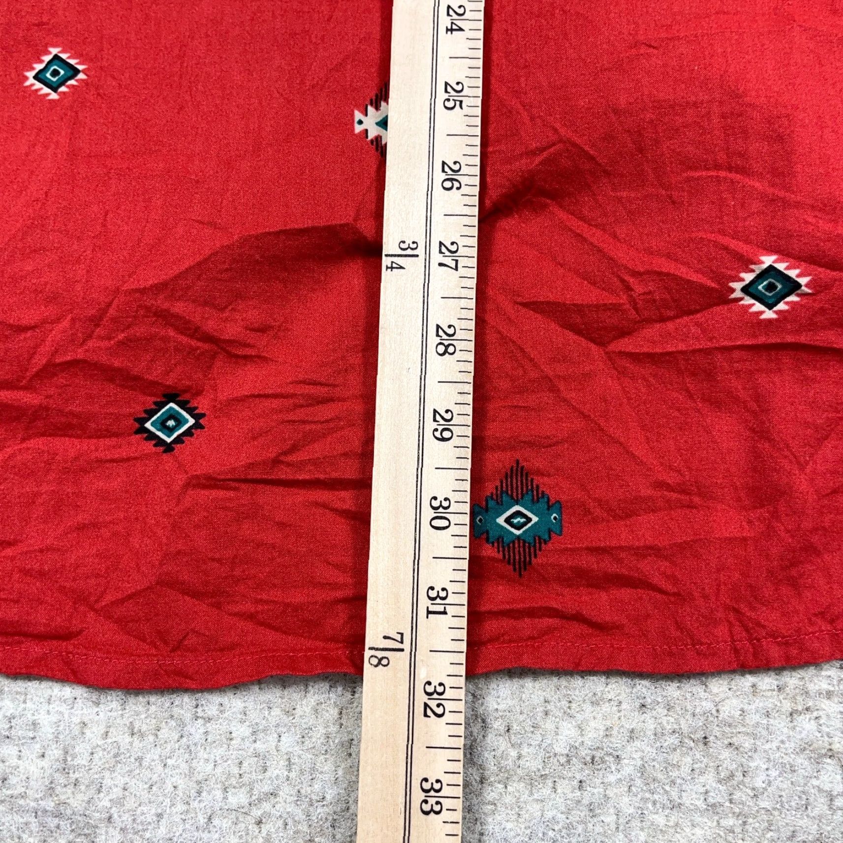 Wrangler Wrangler Shirt Men 2XL Red Button-Up Western Aztec Southwestern Geometric Print Short Sleeve Cowboy Western Theme Mens Size US XXL / EU 58 / 5 - 6 Thumbnail