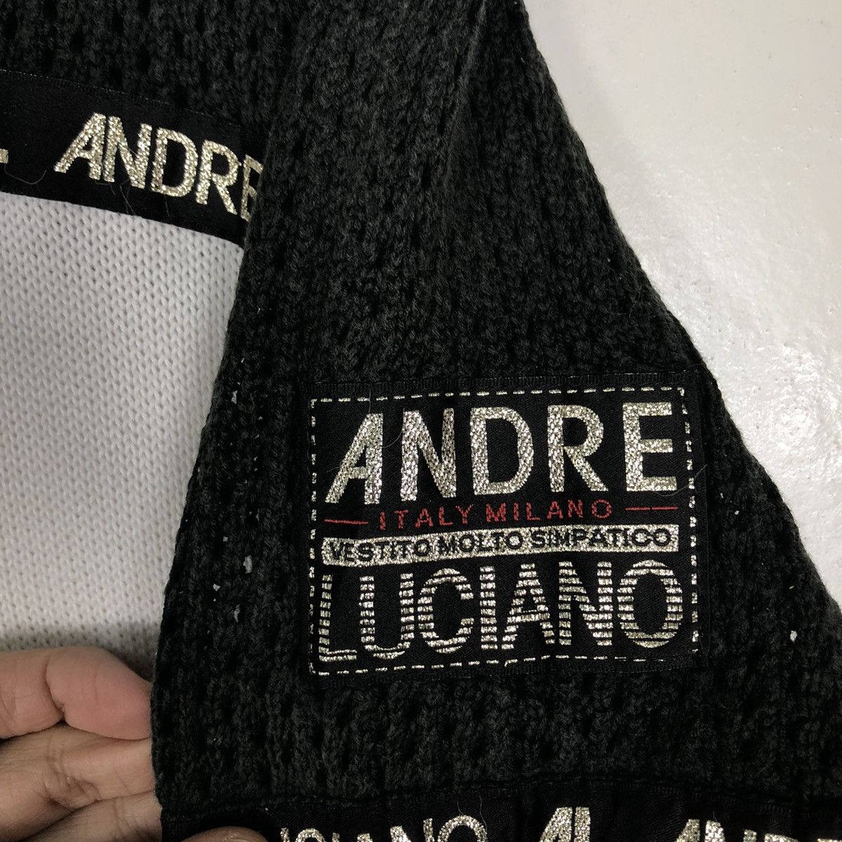 Japanese Brand 🔥Vintage Knit Sweatshirt Short Sleeve Andreluciano Japan Size US M / EU 48-50 / 2 - 9 Thumbnail