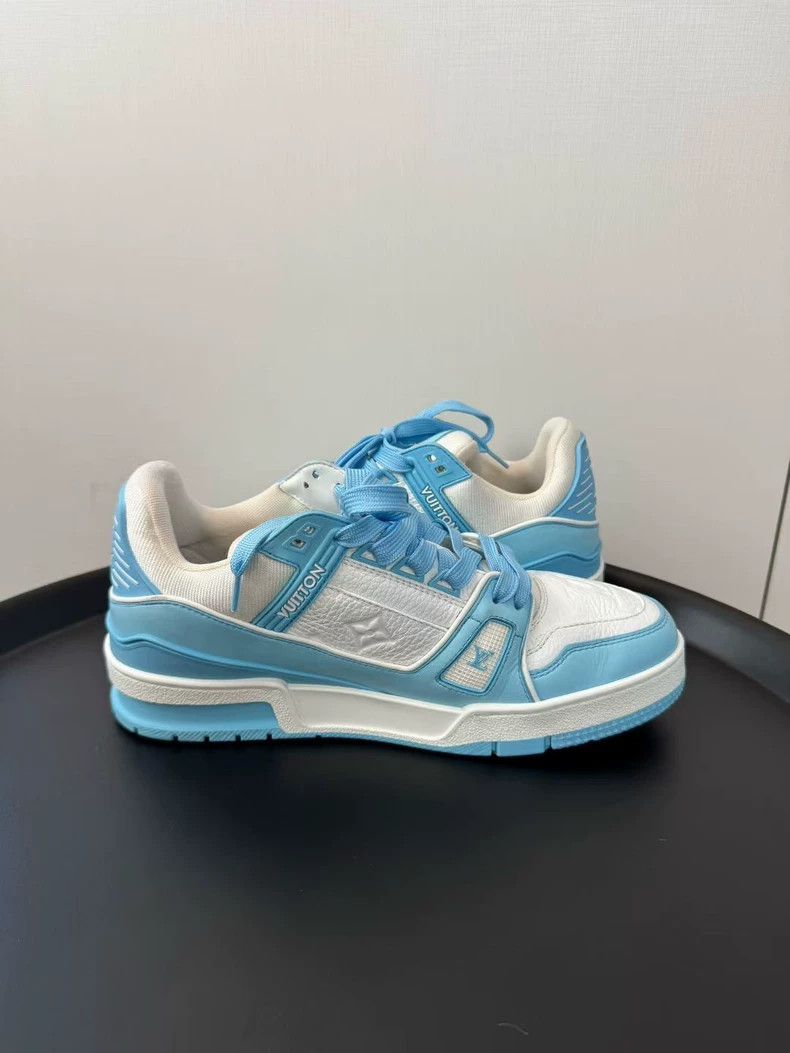Louis Vuitton Louis Vuitton White, blue sky, blue sneakers Size US 6 / EU 39 - 2 Thumbnail