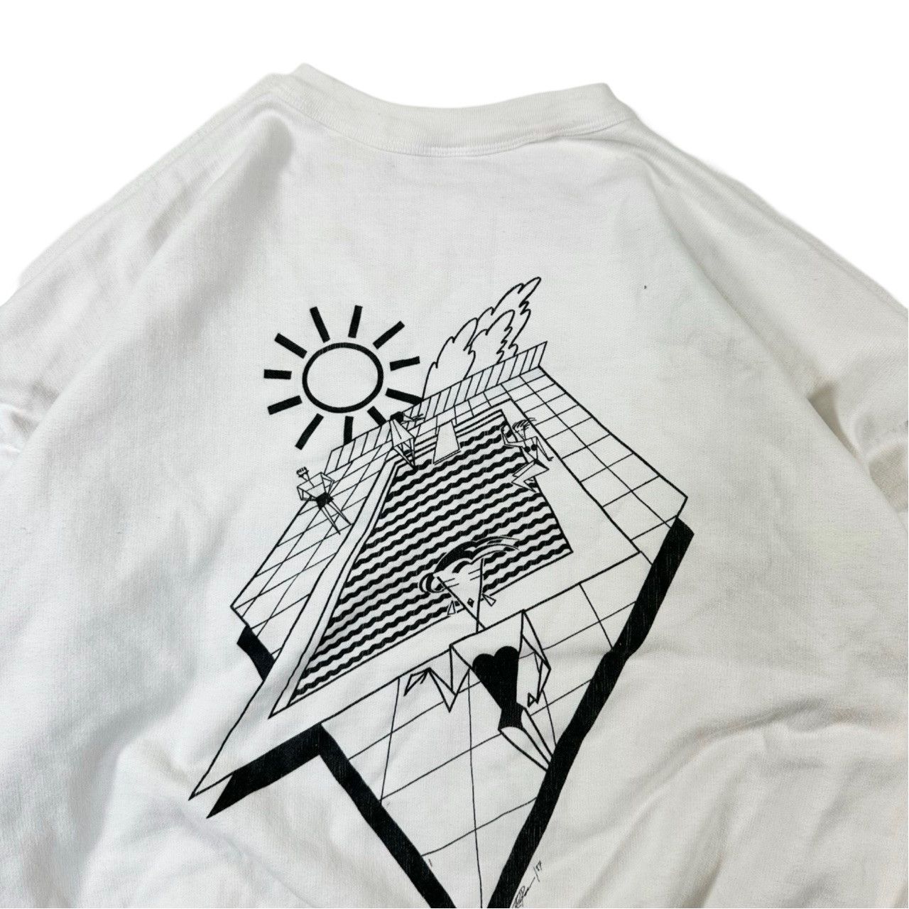 Vintage Vintage 80s Sunnyside Pool Big Print Graphic Sweater Size US L / EU 52-54 / 3 - 5 Thumbnail
