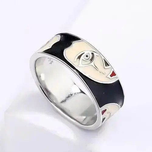 Jewelry Half Face Ring Size ONE SIZE - 6 Thumbnail