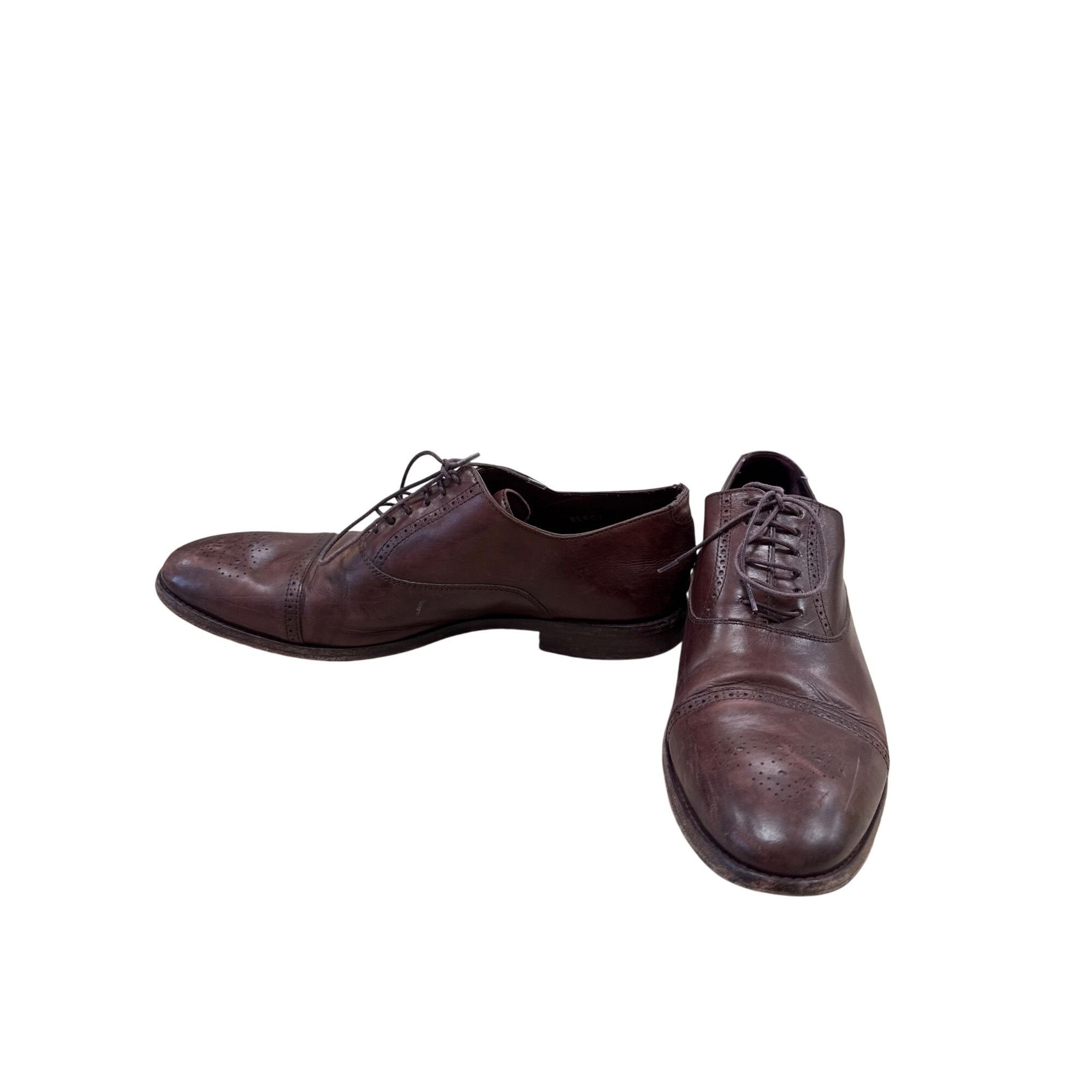 Paul Smith Paul Smith Mens Brown Leather Oxford Shoes Size 9 SKU 7039 Size US 9 / EU 42 - 2 Thumbnail