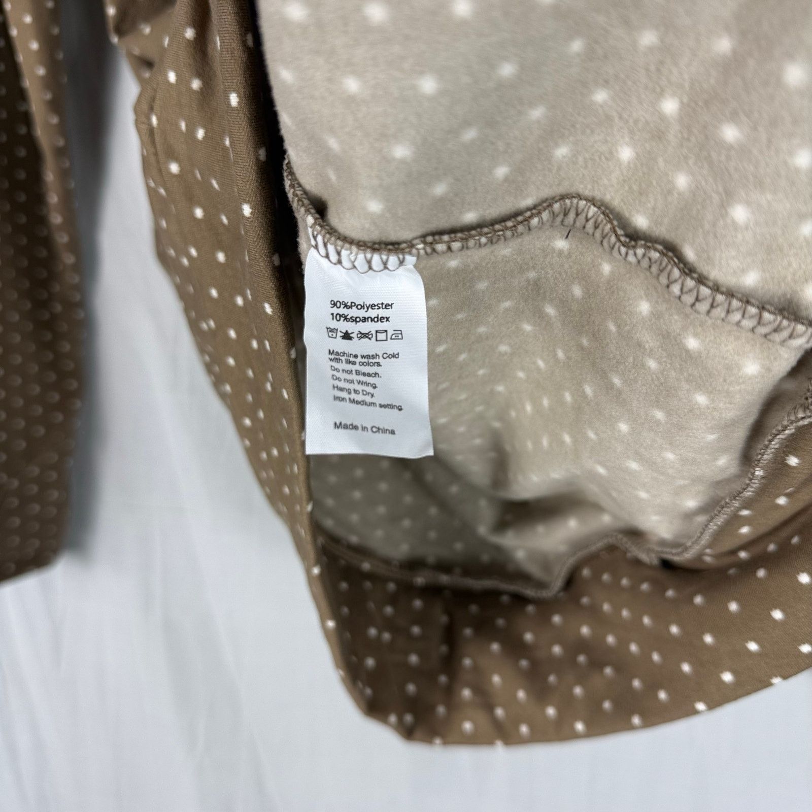 Other NWT Michelle Mae Polka Dot Sweater Brown Sm Cowl Neck Pocket Size S / US 4 / IT 40 - 6 Thumbnail