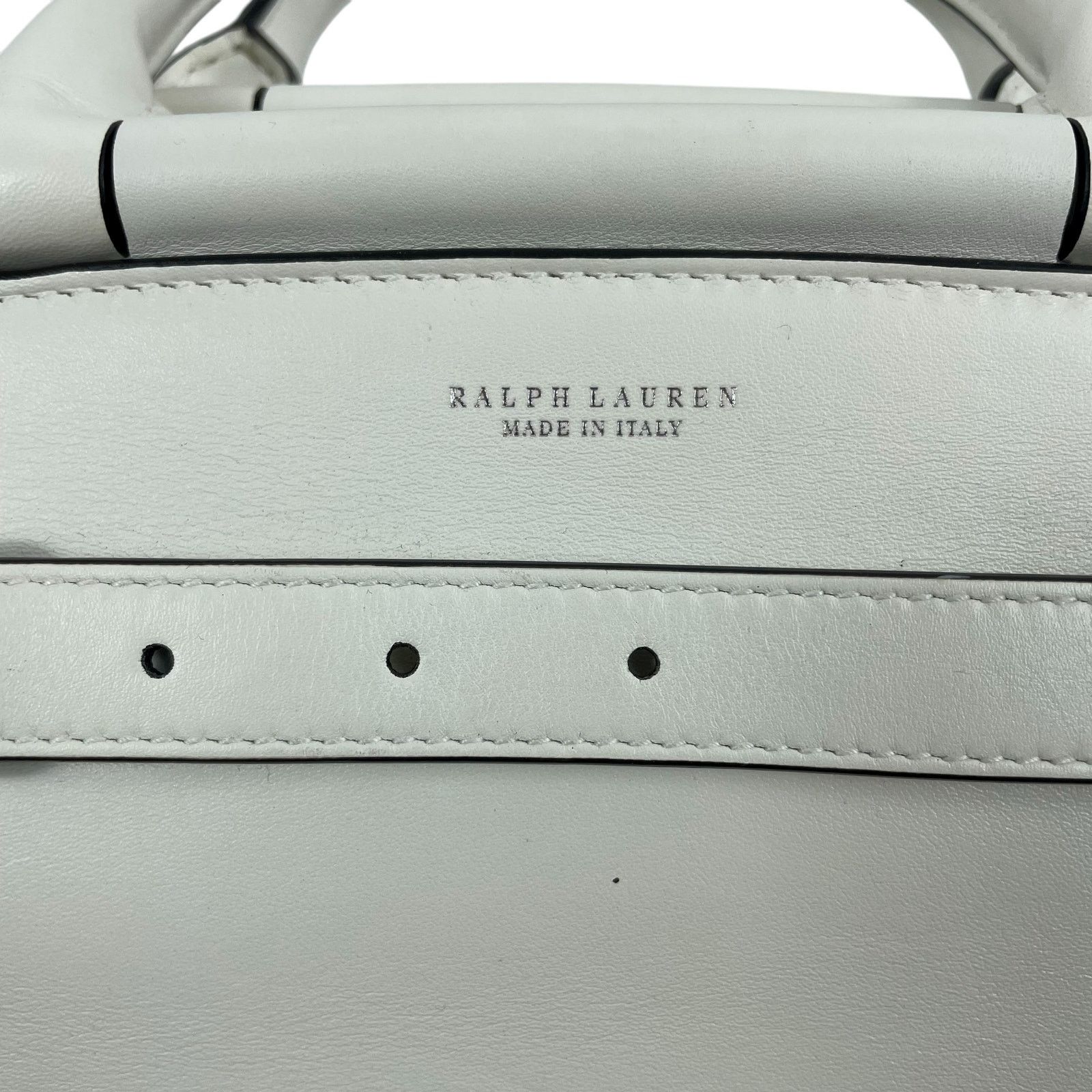 Ralph Lauren Ralph Lauren Collection RL50 Leather Medium Bag White Size ONE SIZE - 11 Thumbnail
