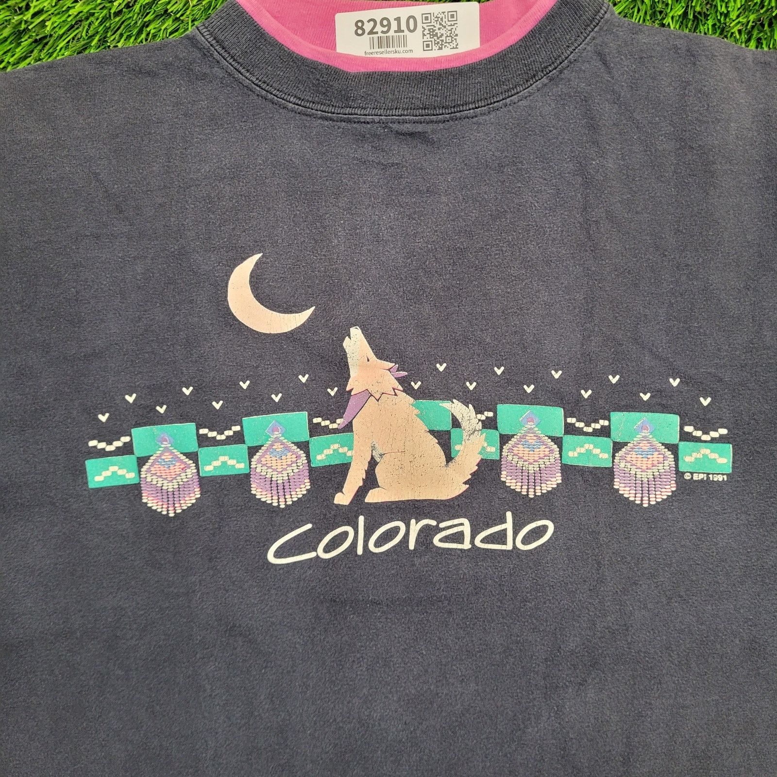 Other VTG 90s Colorado Howling Wolf Shirt Womens XL Black Pink USA Size XL / US 12-14 / IT 48-50 - 3 Thumbnail