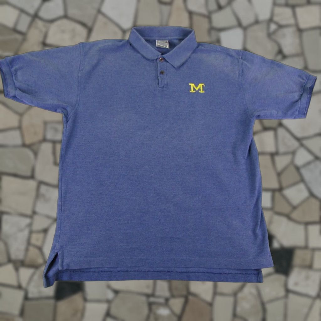 Nike VINTAGE Nike Polo Shirt Men XL Blue Casual Sports Tennis Golf College Y2K Size US XL / EU 56 / 4 - 1 Thumbnail