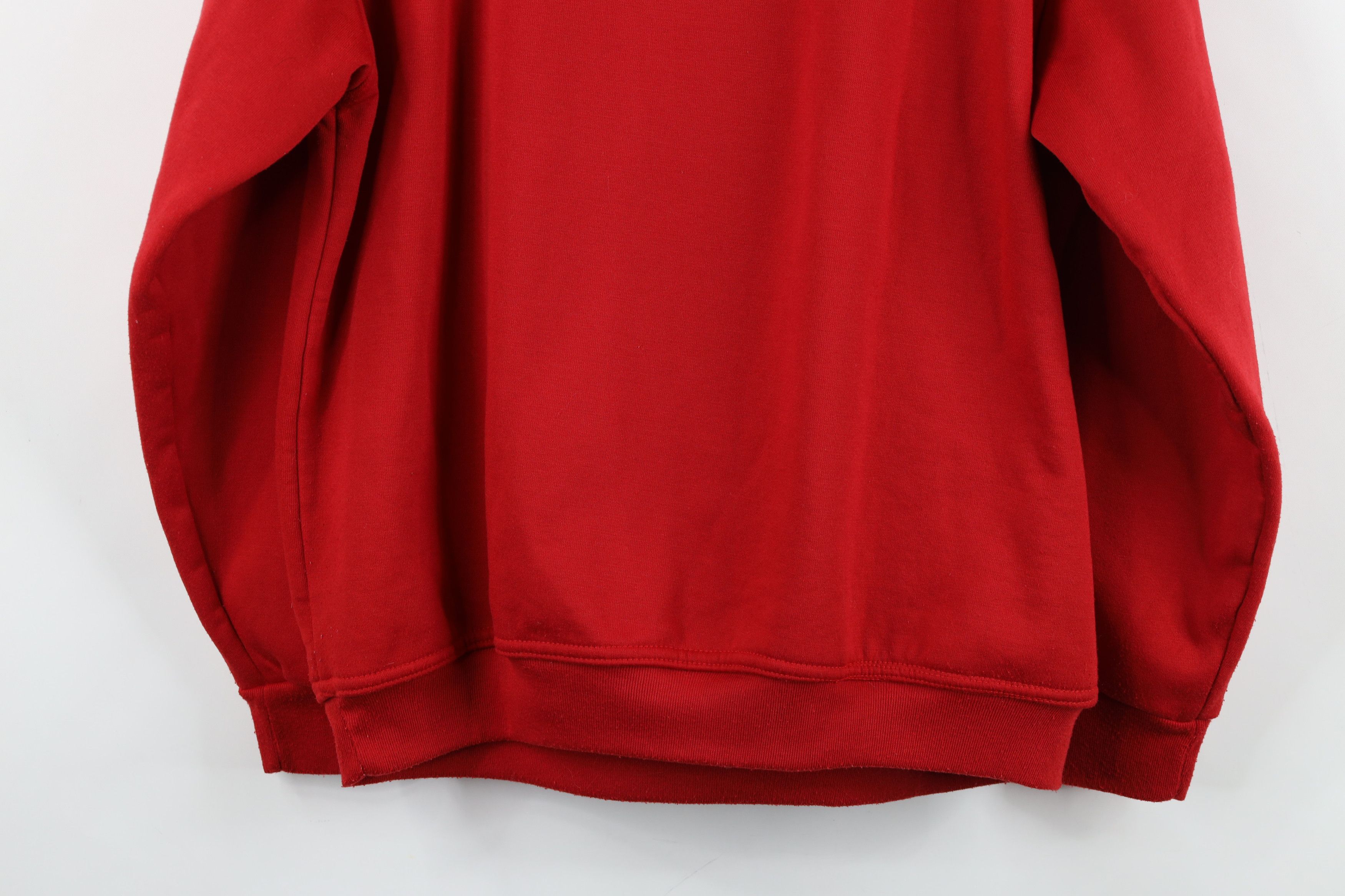 Vintage Vintage 90s Streetwear Faded Blank Crewneck Sweatshirt Red Size US M / EU 48-50 / 2 - 11 Thumbnail