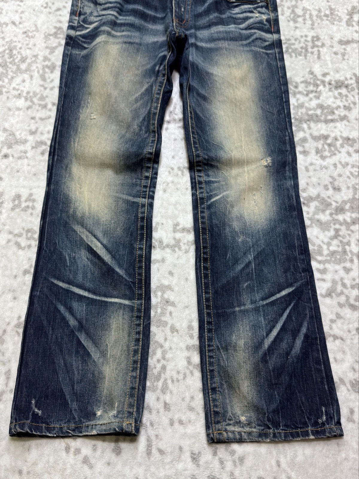 Hysteric Glamour Vintage Lolita Mud Wash Distressed Clawmark Zipper Pocket Size US 35 - 6 Thumbnail