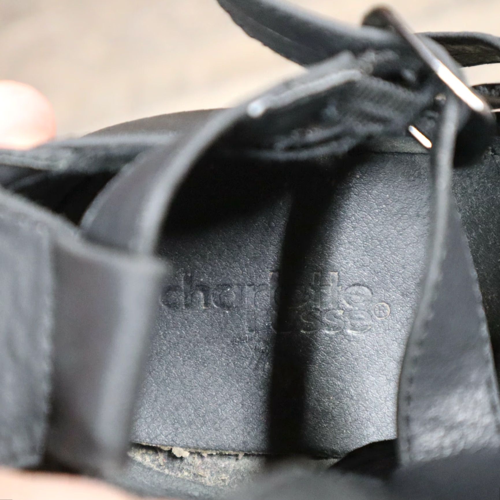 Vintage Charlotte Russe Shoes Black Strappy Buckle Heel Women’s Size 10 Size 32" / US 10 / IT 46 - 5 Thumbnail