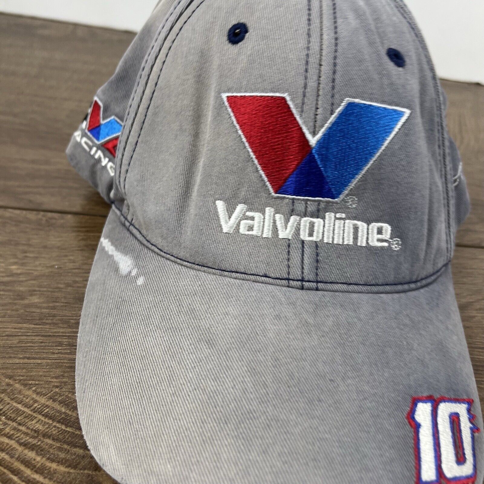 Other Valvoline Racing 10 Car Hat Gray Hat Adjustable Gray Daytona Size ONE SIZE - 5 Thumbnail