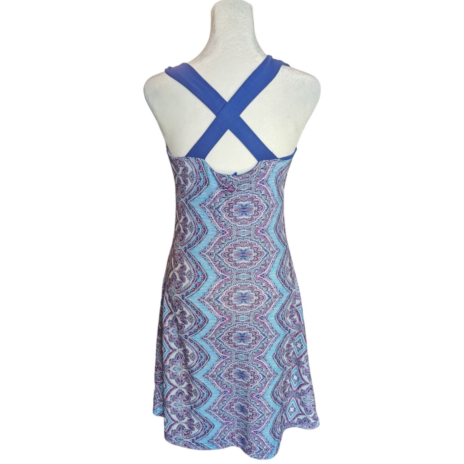 Prana prAna Pheobe Purple Geometric Built in Bra Dress X-Small Size XS / US 0-2 / IT 36-38 - 3 Thumbnail