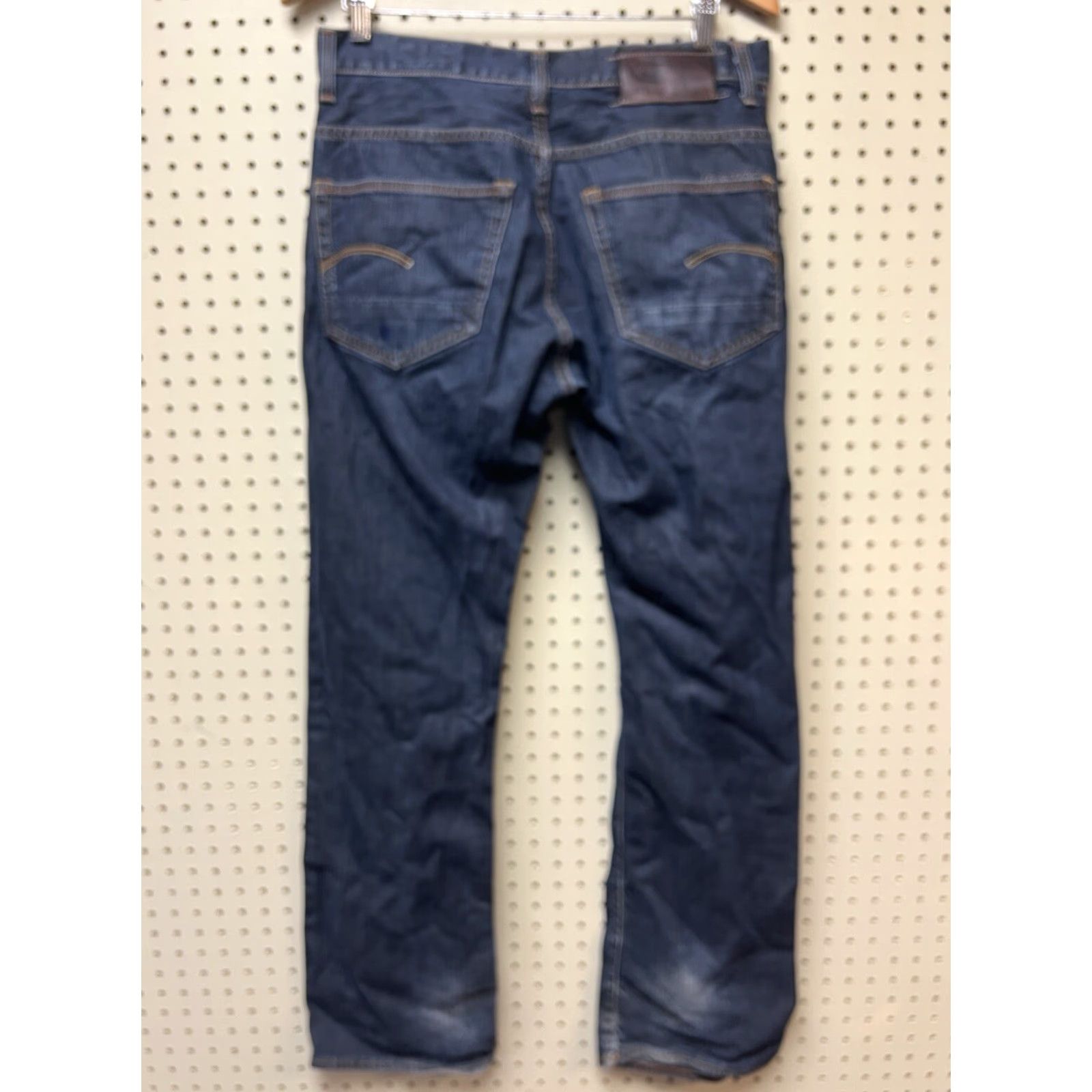 Vintage G-Star Raw Jeans 3301 Men’s Denim 32x32 Hole Distressed? No Pattern 5-Pocket Blue Regular Rise Mid Button Closure Jeans Size US 32 / EU 48 - 2 Thumbnail