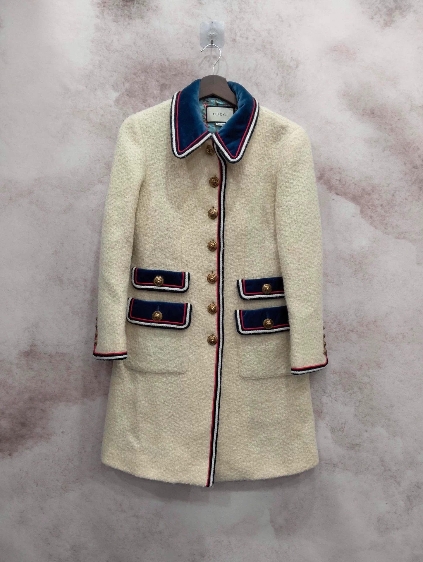 Gucci Gucci Off-White Mid-Length Wool Blend Coat 40 Size M / US 6-8 / IT 42-44 - 1 Thumbnail