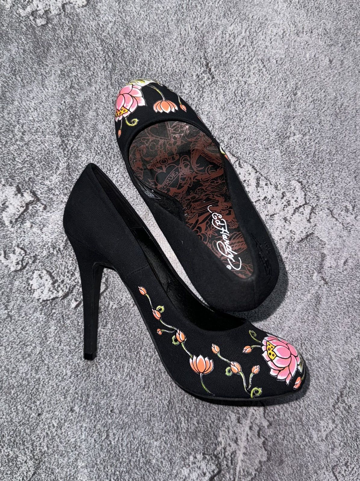 Ed Hardy × Japanese Brand Ed Hardy US7 UK4.5 EUR38 all printed heels boots shoes Size US 7 / IT 37 - 2 Thumbnail