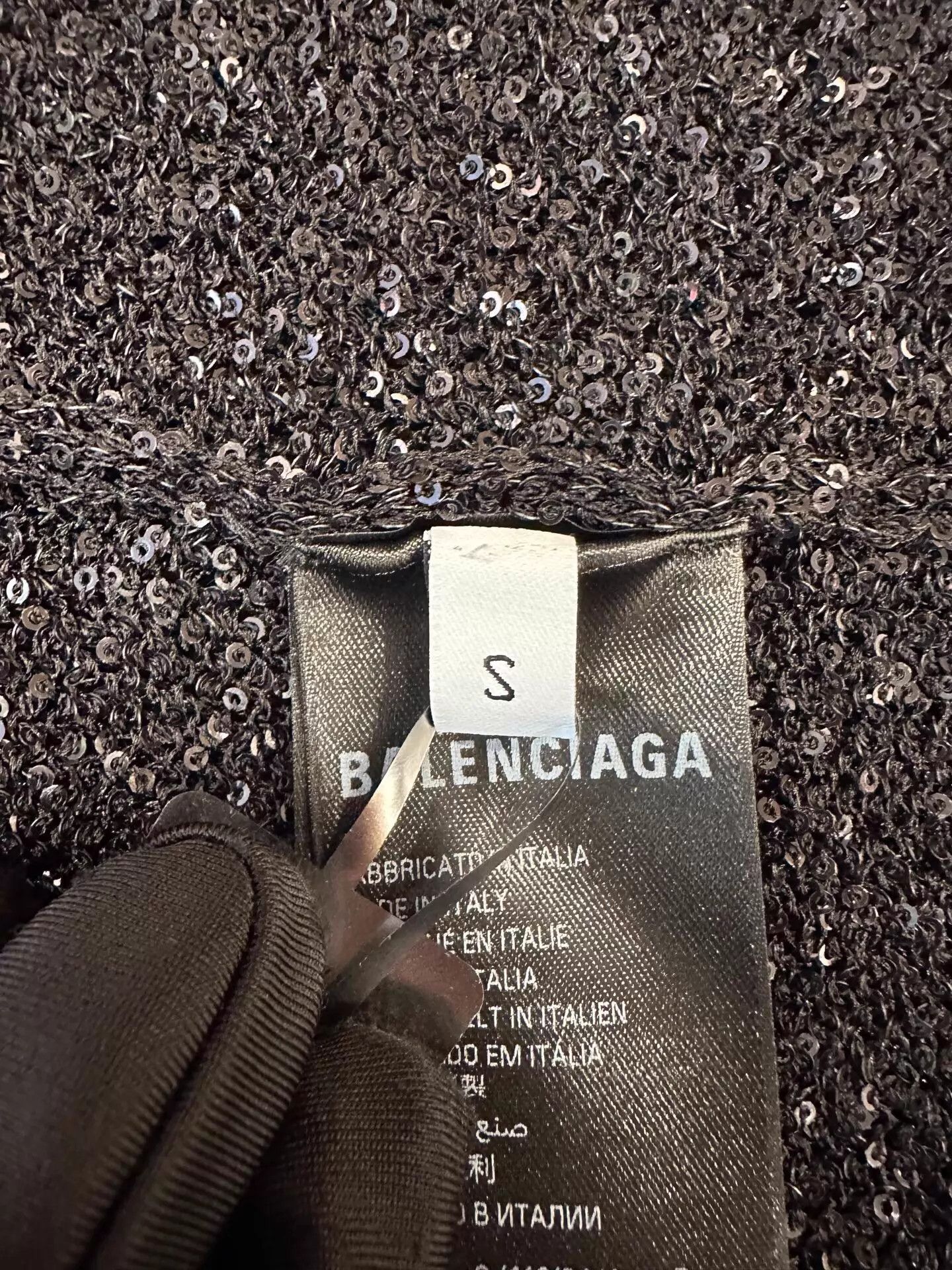 Balenciaga Balenciaga sequin star logo knit top women's black S Size S / US 4 / IT 40 - 6 Thumbnail