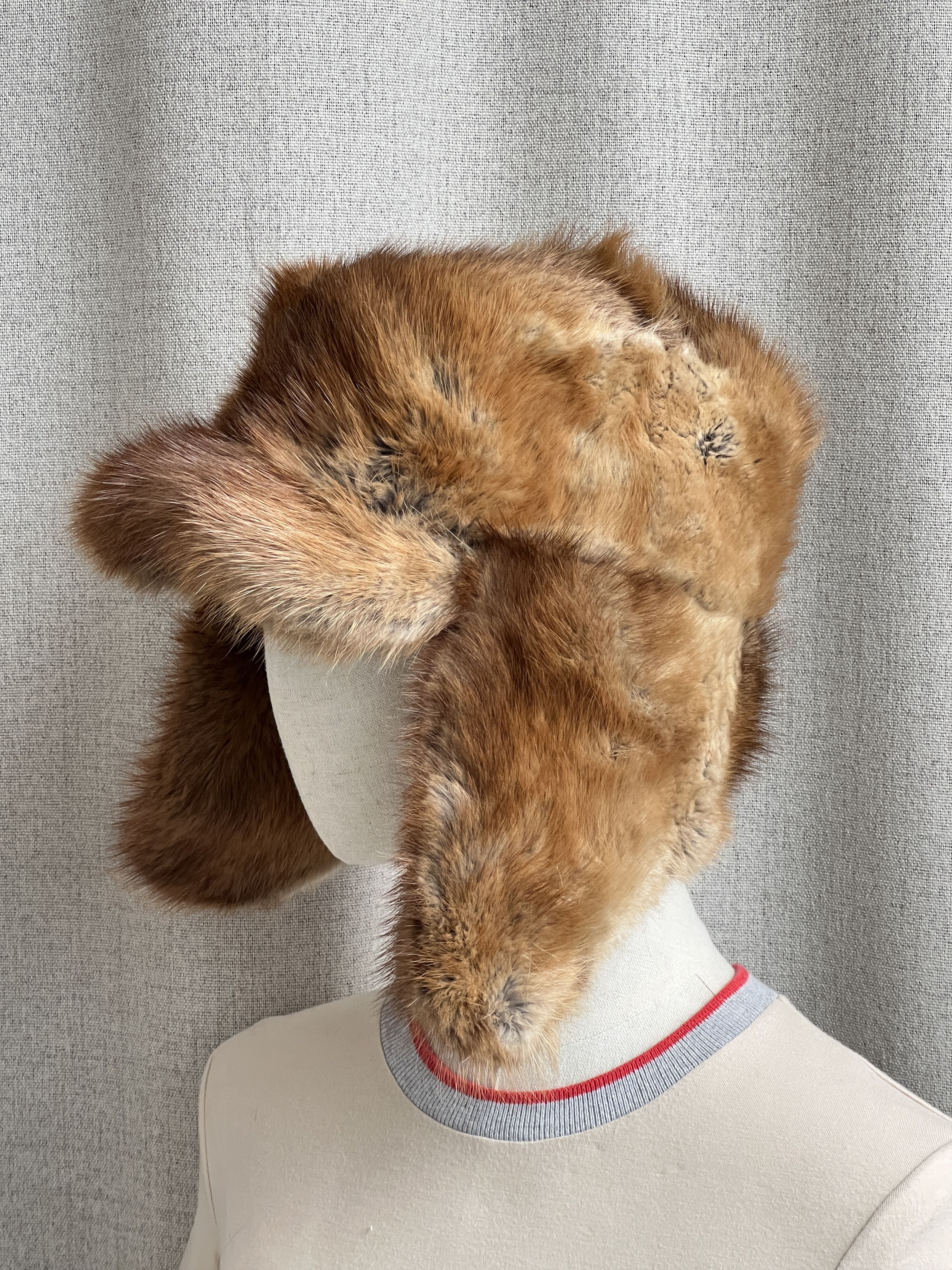 Vintage Vintage Avant Garde Real Fox Fur Brown Ushanka Hat Size ONE SIZE - 1 Thumbnail