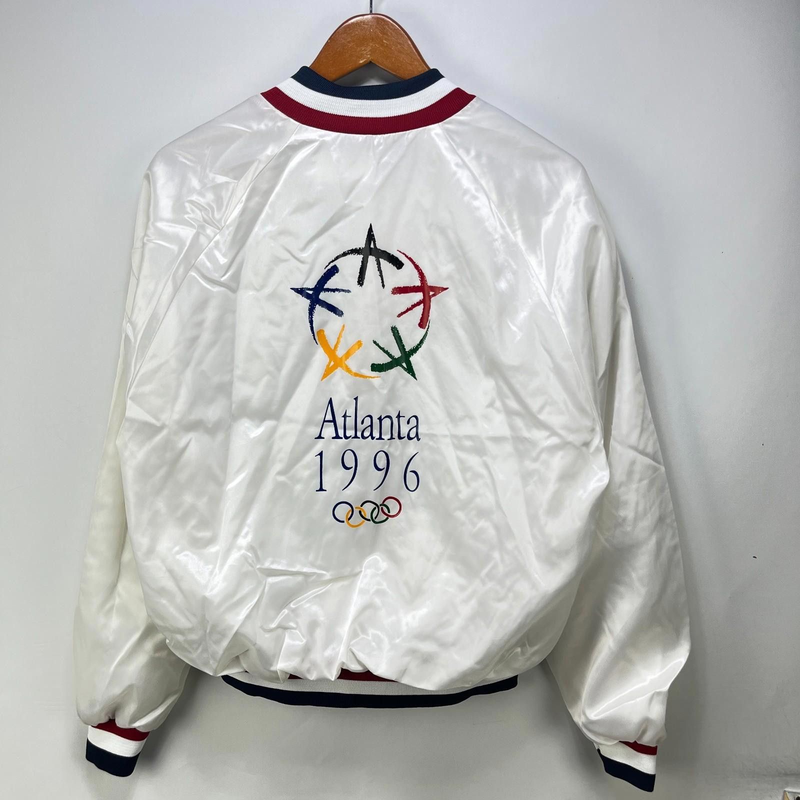 Designer Vintage 1996 Atlanta Olympics Satin Jacket Large Varsity Size ONE SIZE - 1 Thumbnail
