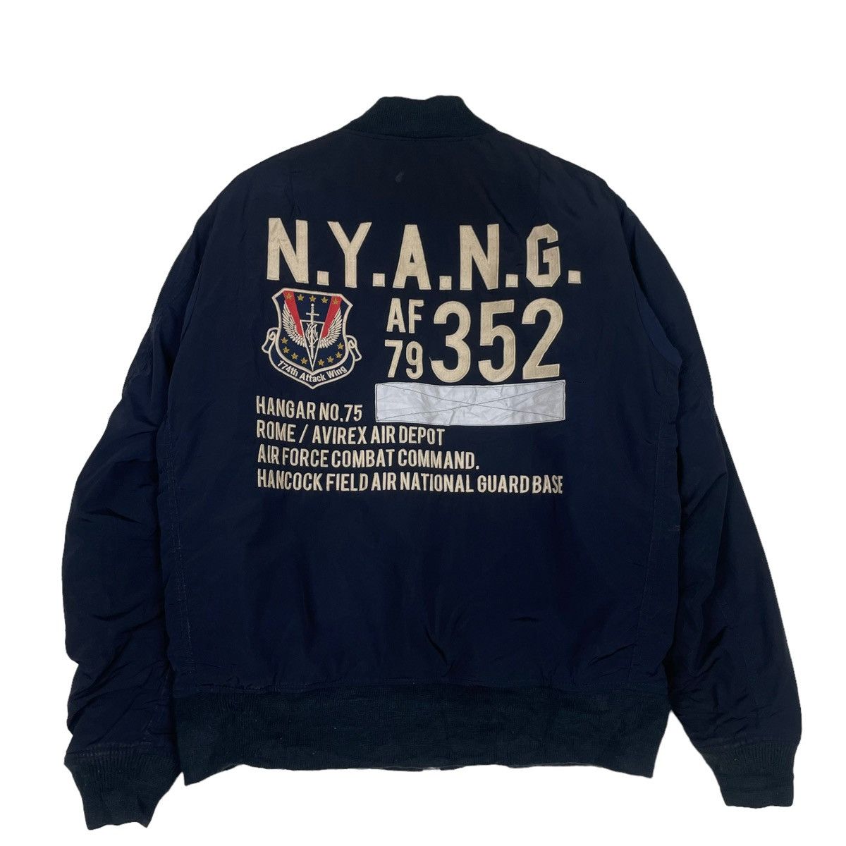 Avirex 💥AVIREX US FORCE FULL PATCH RIOT BOMBER Size US XL / EU 56 / 4 - 8 Thumbnail