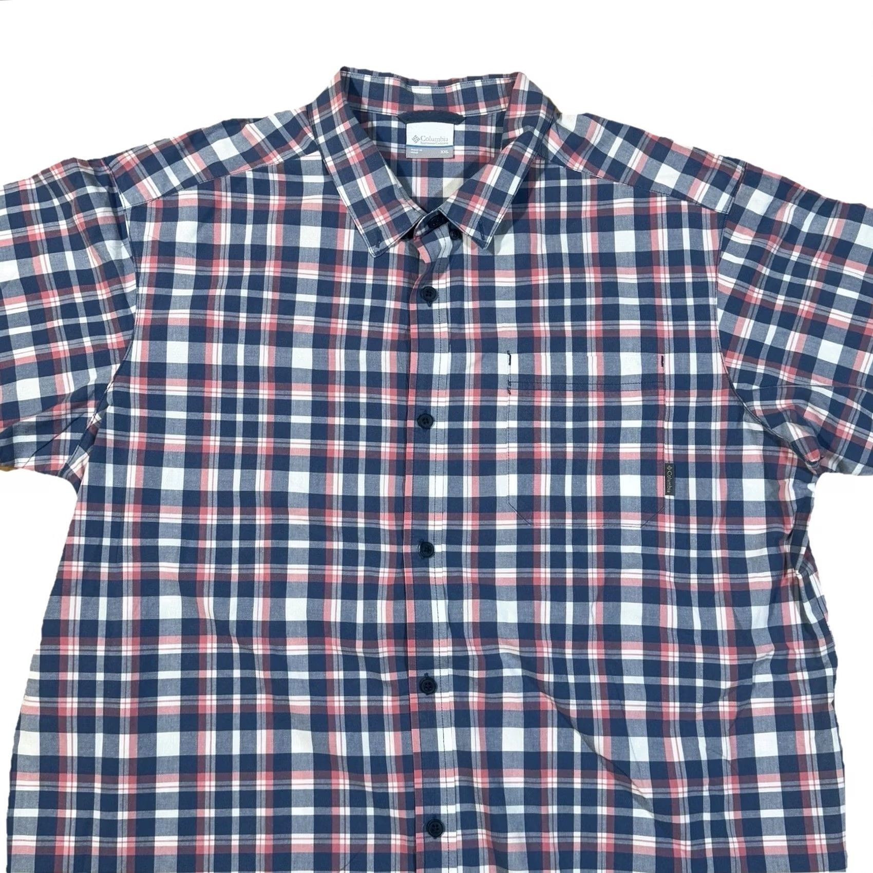 Vintage Columbia Sportswear Shirt Mens 2XL Rapid Rivers II Short Sleeve Blue Pink Plaid Button-Up Casual Outdoors Mens Size US XXL / EU 58 / 5 - 2 Thumbnail