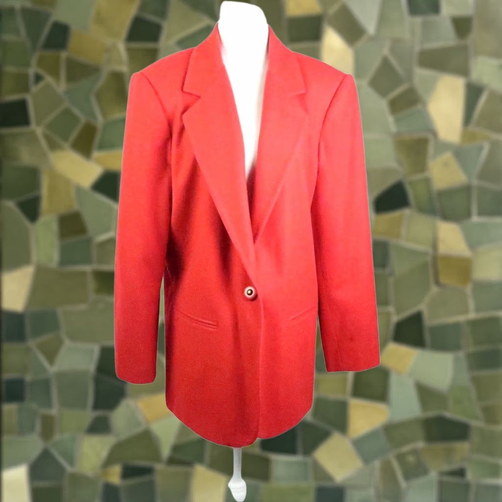 Vintage VINTAGE Sag Harbor Blazer Jacket 12 Red Wool Women 80s Size XL / US 12-14 / IT 48-50 - 1 Thumbnail