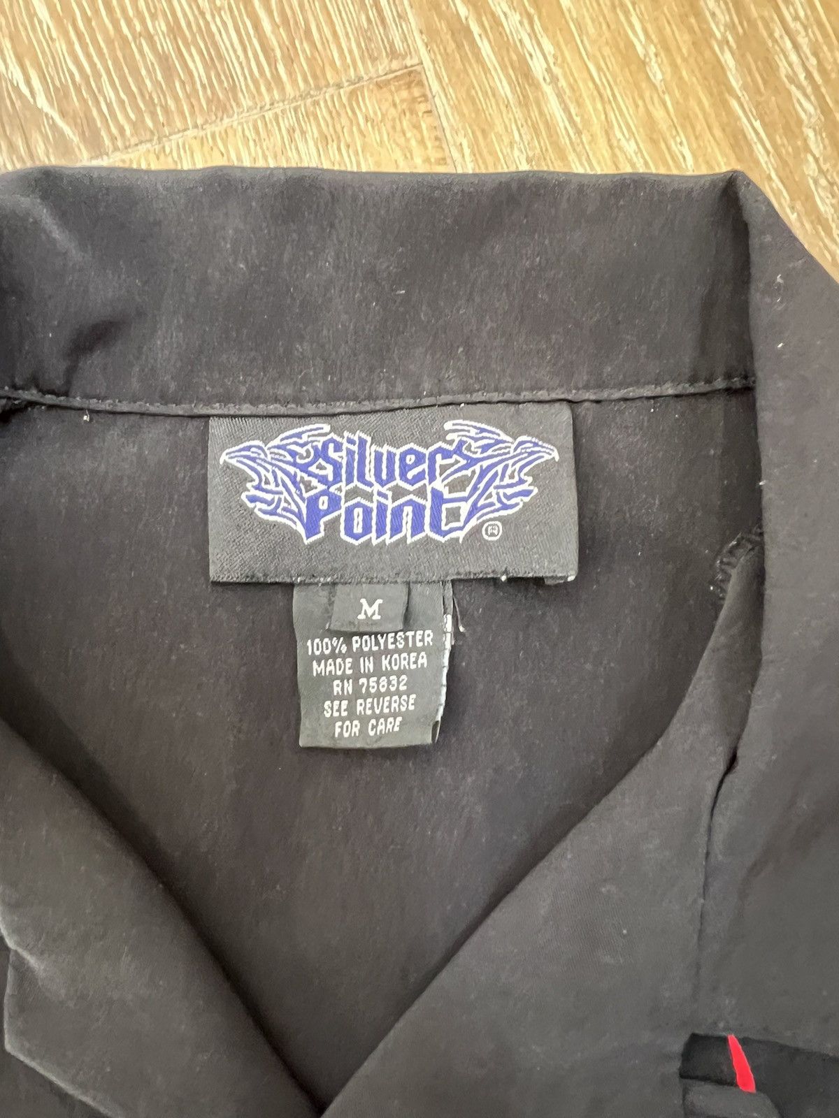 Vintage Vintage silver point skull jester flame button up shirt Size US S / EU 44-46 / 1 - 3 Thumbnail