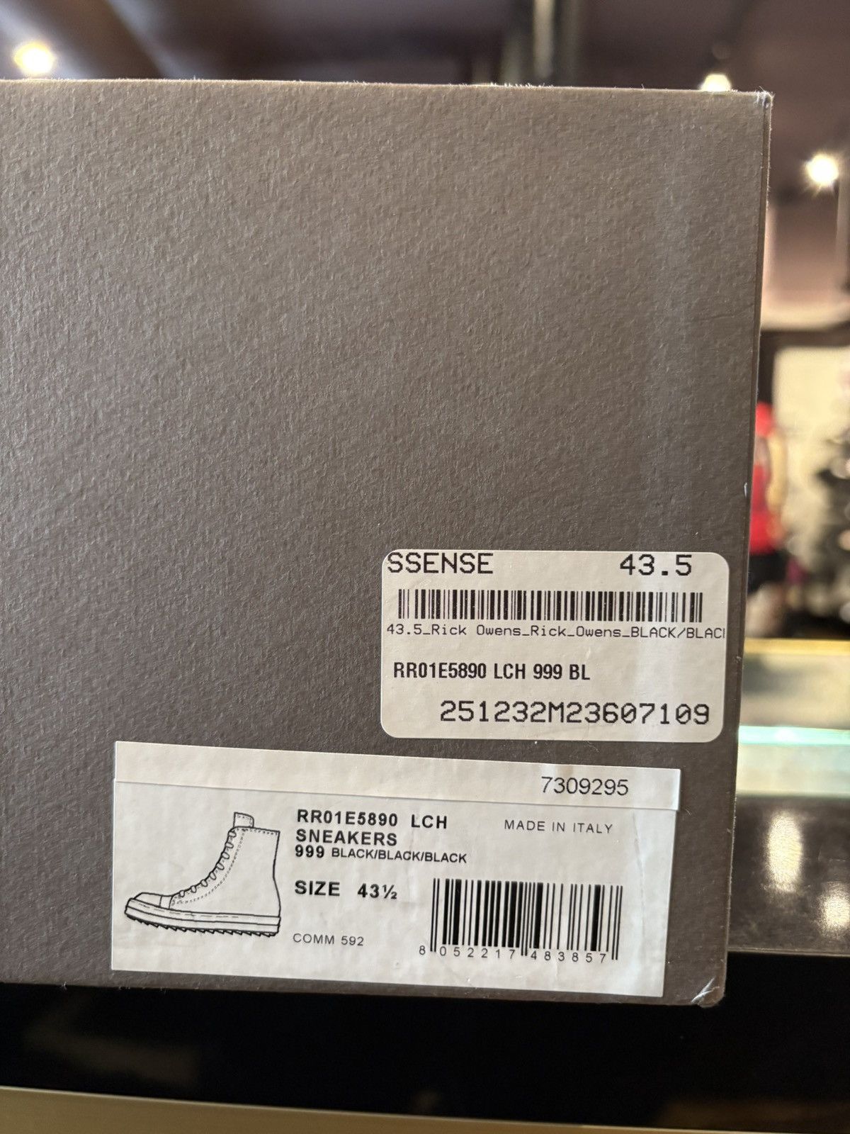Rick Owens Rick Owen’s Triple Black Ramones High Clean OG Size 43.5 Size US 10.5 / EU 43-44 - 7 Thumbnail