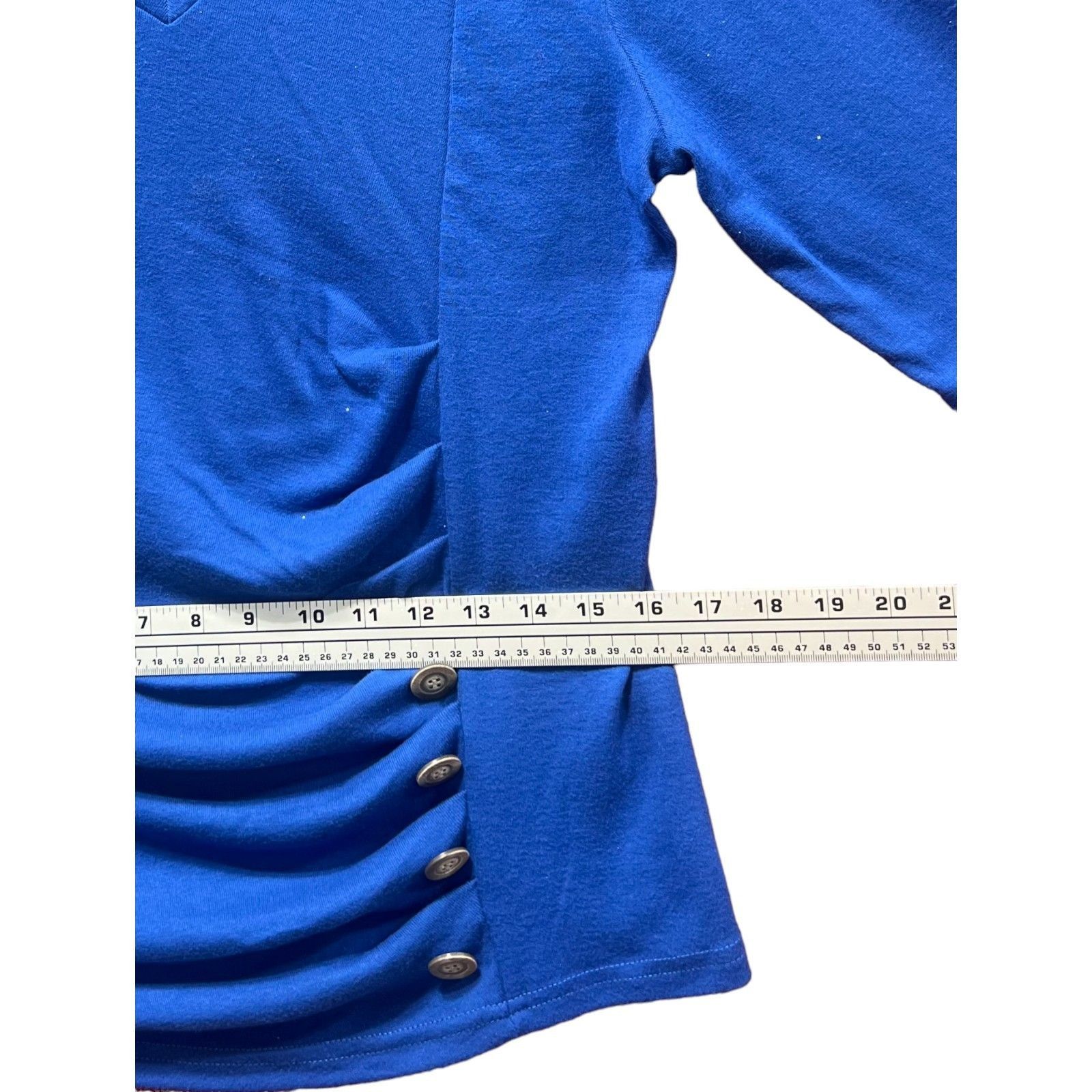Other Allegra K - Women's V-Neck 3/4Sleeve Solid Knitted Button De Size L / US 10 / IT 46 - 5 Thumbnail