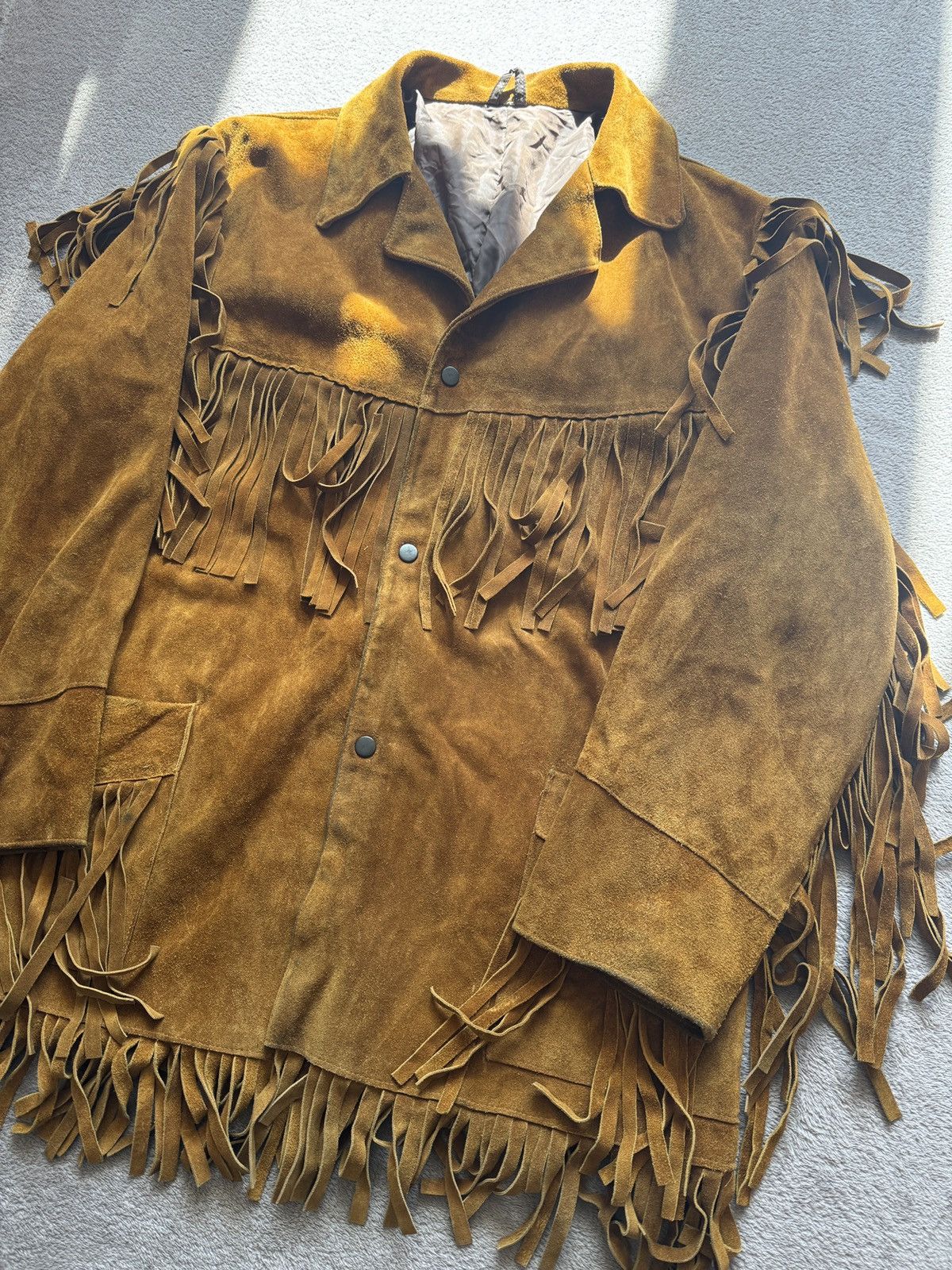 Cowboy Equipment Rare Western Fringe Leather Jacket Country Boho schott gucci Size L / US 10 / IT 46 - 3 Thumbnail