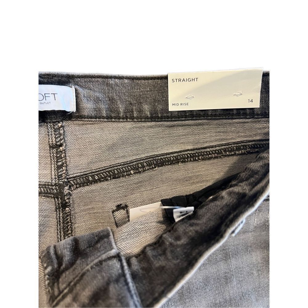 Loft LOFT MID RISE STRAIGHT JEANS SIZE 14 Size 36" / US 14 / IT 50 - 5 Thumbnail