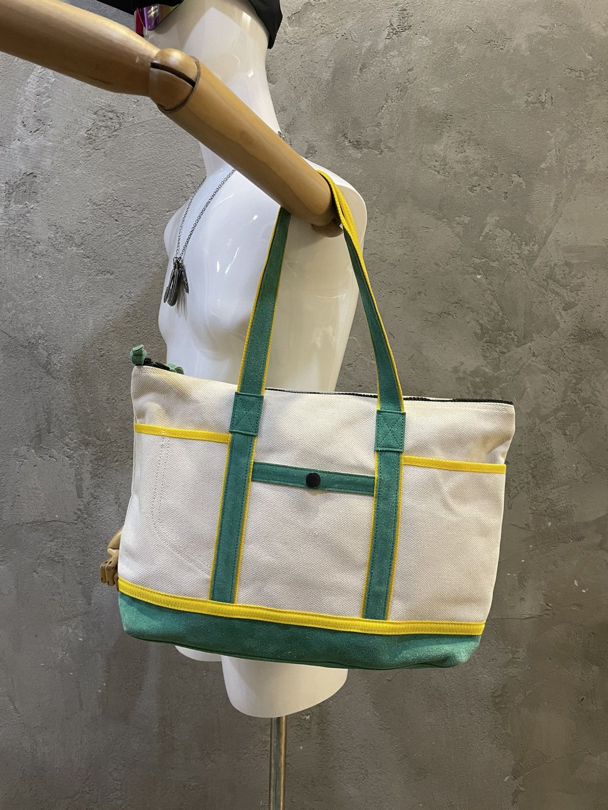 MasterPiece Masterpiece MSPC Japan Natural Suede Leather Hemp Cotton Bag Size ONE SIZE - 2 Thumbnail