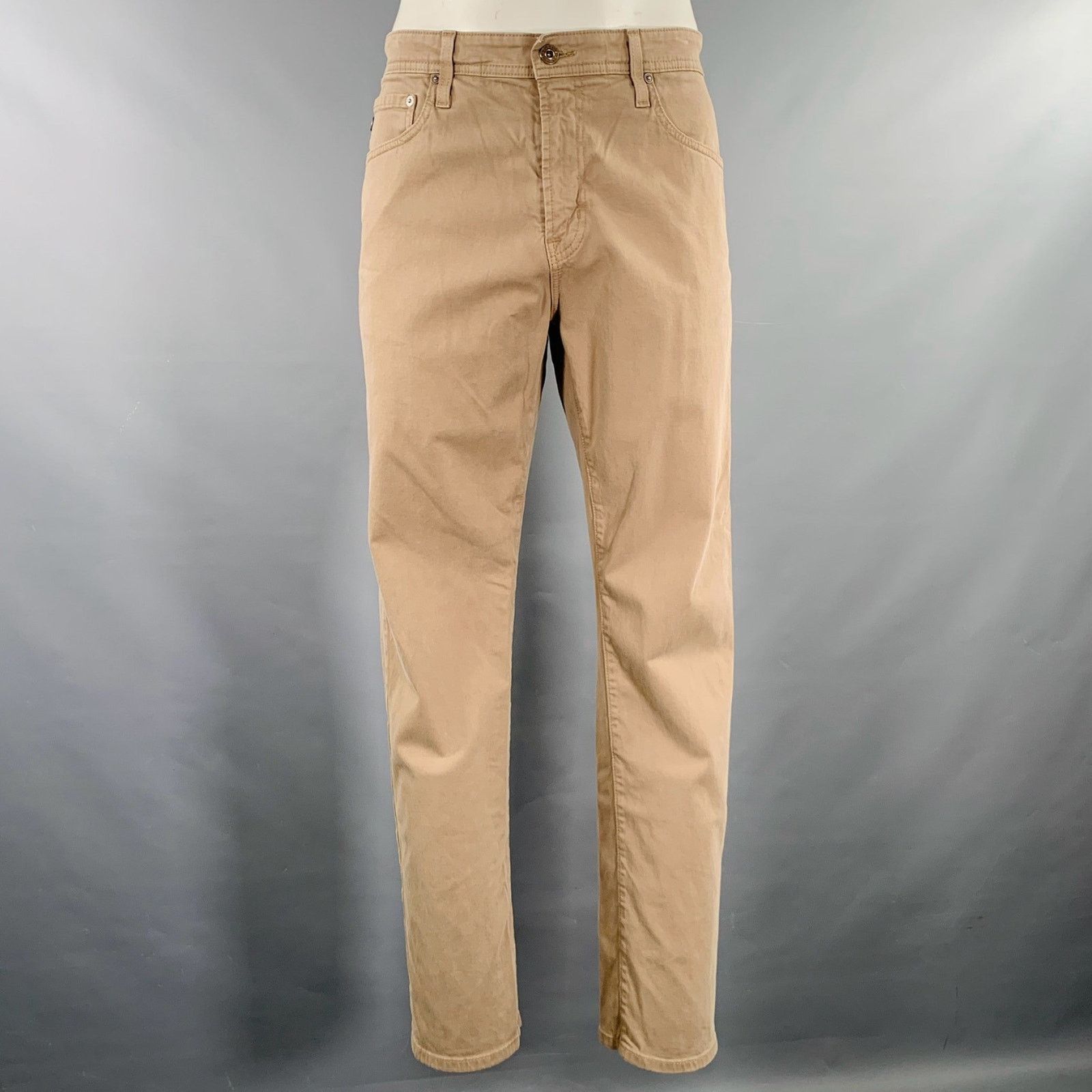 AG Adriano Goldschmied Size 36 Everett Khaki Cotton Blend Jean Cut Casual Pants Size US 36 / EU 52 - 1 Thumbnail