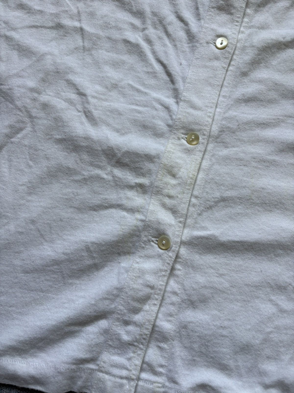 Dries Van Noten Vintage Dries Van Noten Asymmetric Button Up White Tank Top Size L / US 10 / IT 46 - 6 Thumbnail