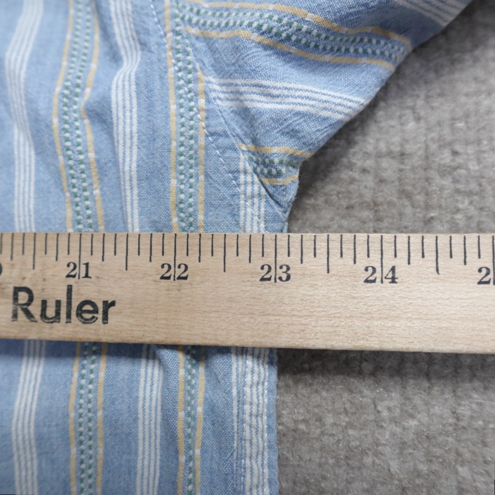 Vintage VINTAGE Guess Shirt Western Chambray Button-Down Striped Blue M Men Size US M / EU 48-50 / 2 - 6 Thumbnail
