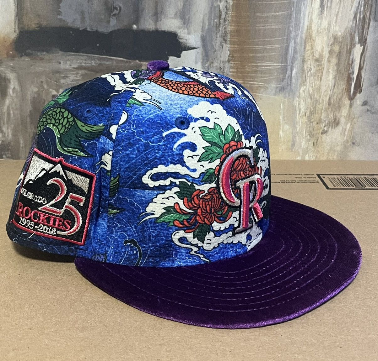 image of Hat Club x Myfitteds 7 1/4 Myfitteds Colorado Rockies 25Th Anniversary Elite in Nightshade, Men's