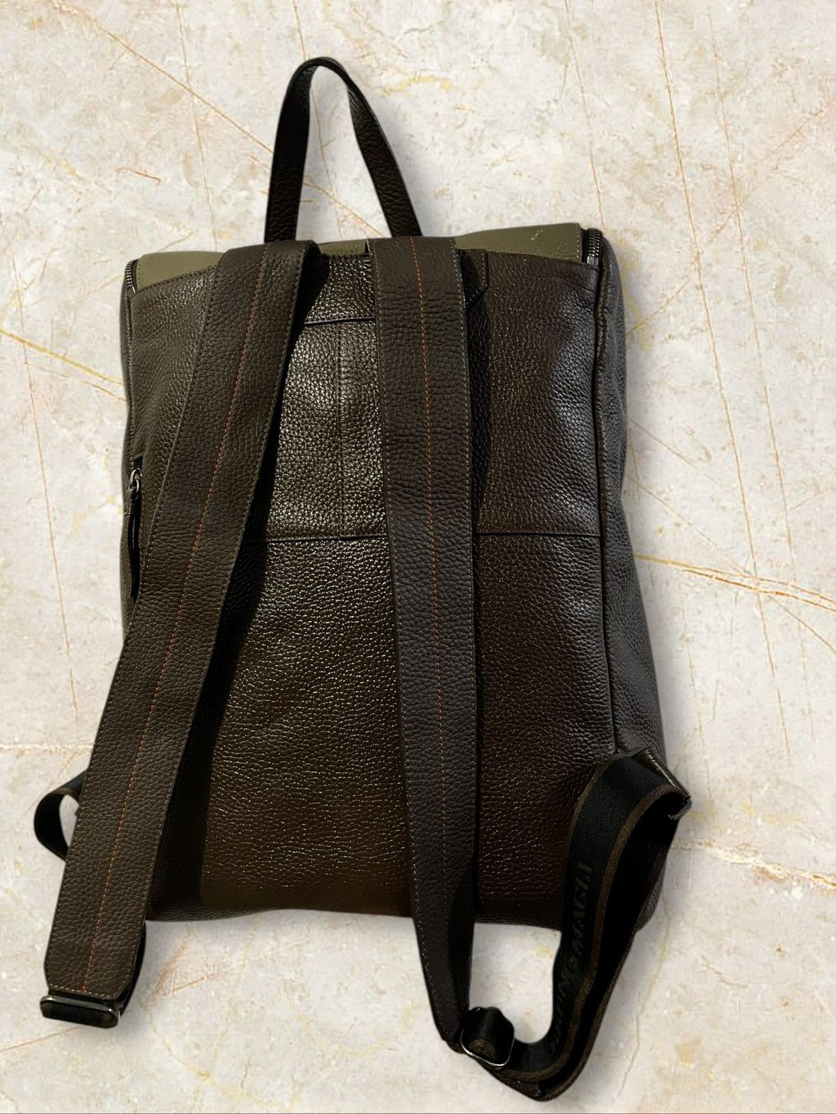 Bruno Magli Bruno Magli Paco Pebble Leather Casual Backpack AW13 Size ONE SIZE - 5 Thumbnail