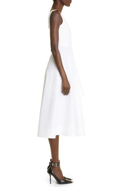 Alexander McQueen o1y0225 Elegant Midi Dress in White Size M / US 6-8 / IT 42-44 - 4 Thumbnail
