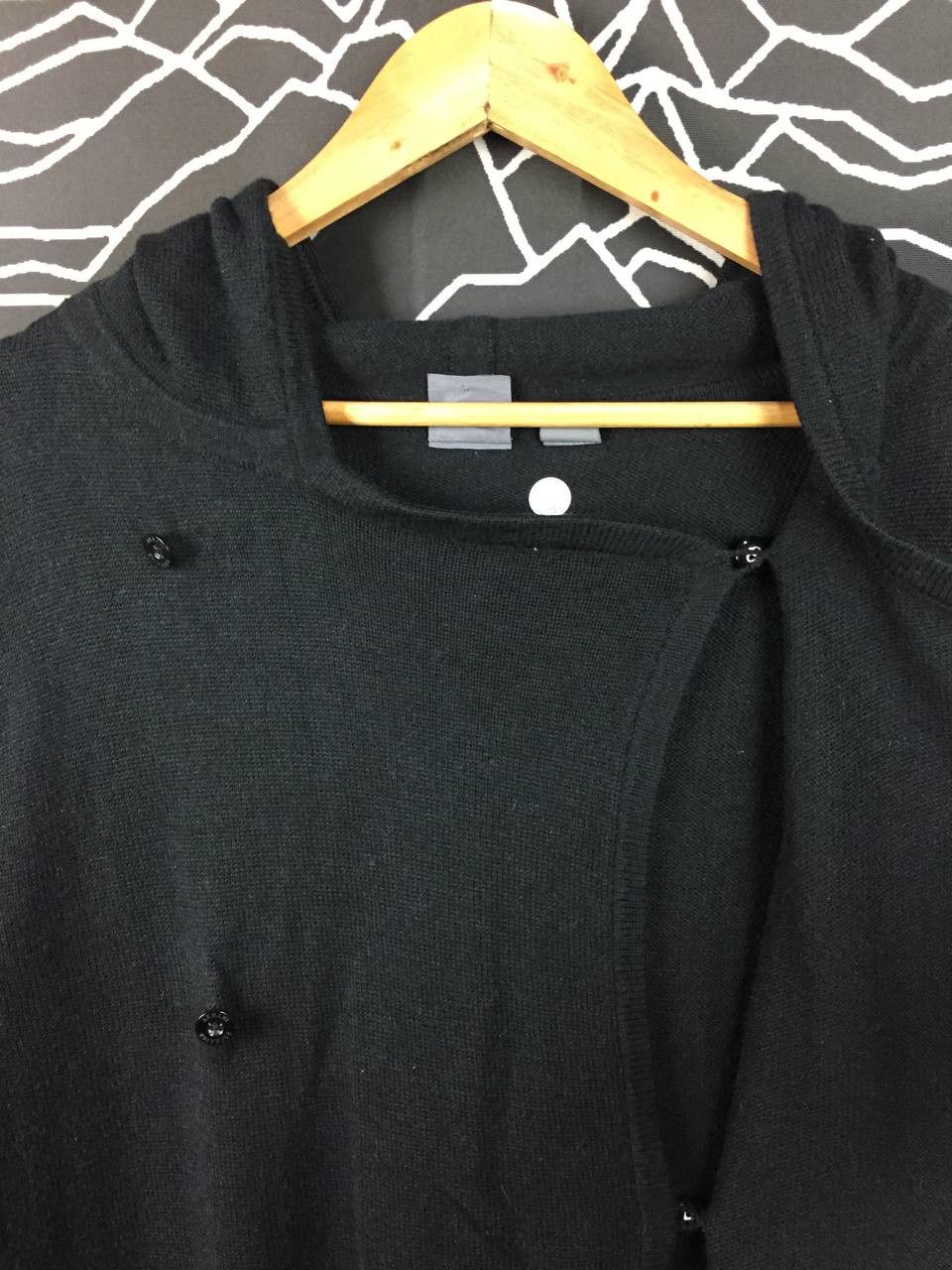 Armani Exchange Armani Exchange AX Black Asymmetrical Button-Up Knit Hoodie Size US S / EU 44-46 / 1 - 5 Thumbnail
