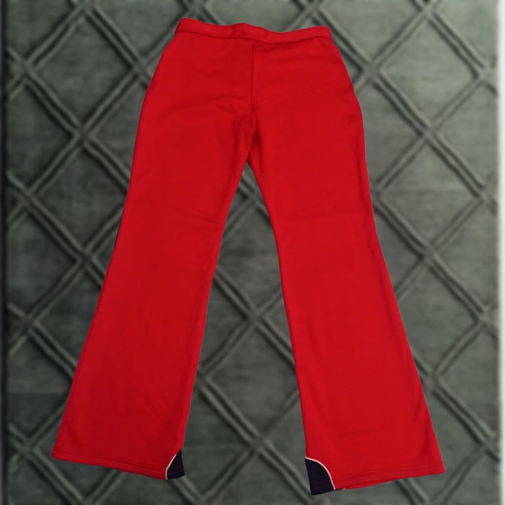 Tommy Hilfiger VTG Tommy Jeans Womens Pants Size 13 Red Polyester Sweatpants Snap Button Track Pants Mens? Womens? Size 34" / US 12 / IT 48 - 1 Thumbnail