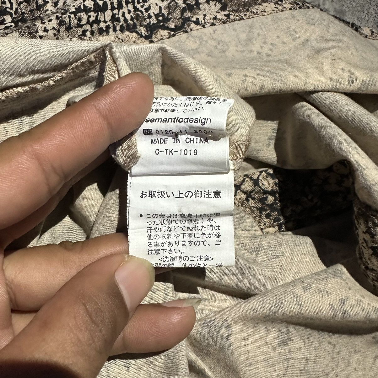If Six Was Nine × Japanese Brand × Le Grande Bleu (L.G.B.) Semantic Design Snake Skin Print Shirt Ifsixwasnine Style Size US L / EU 52-54 / 3 - 11 Thumbnail