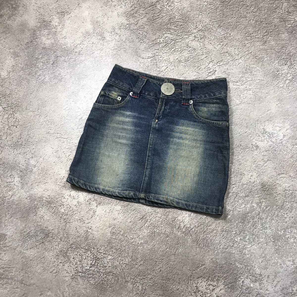 Vintage Vintage Y2K Sun Faded Mini Skirt Streetwear Grunge Slim 26 Size 26" / US 2 / IT 38 - 2 Thumbnail