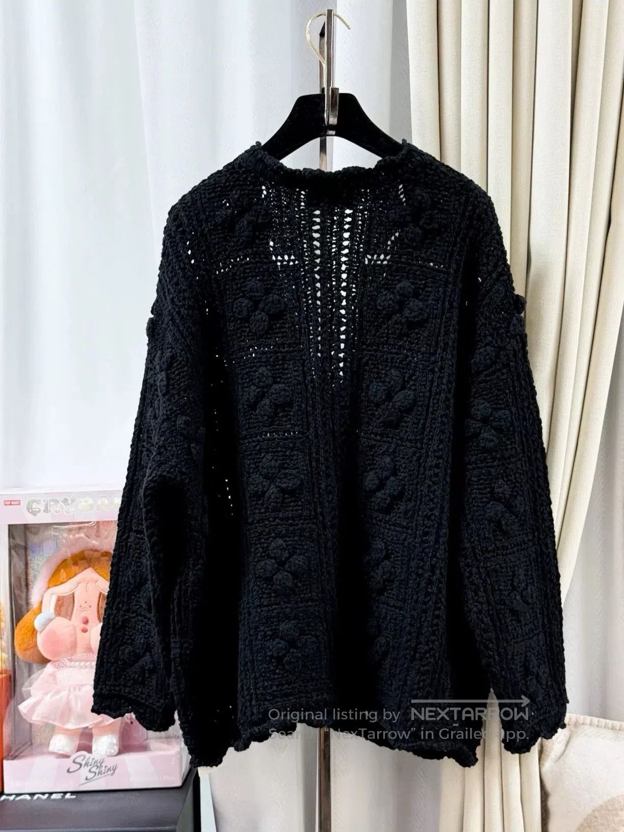 Chanel Chanel Black Hook Flower Knit Cardigan. Size S / US 4 / IT 40 - 3 Thumbnail