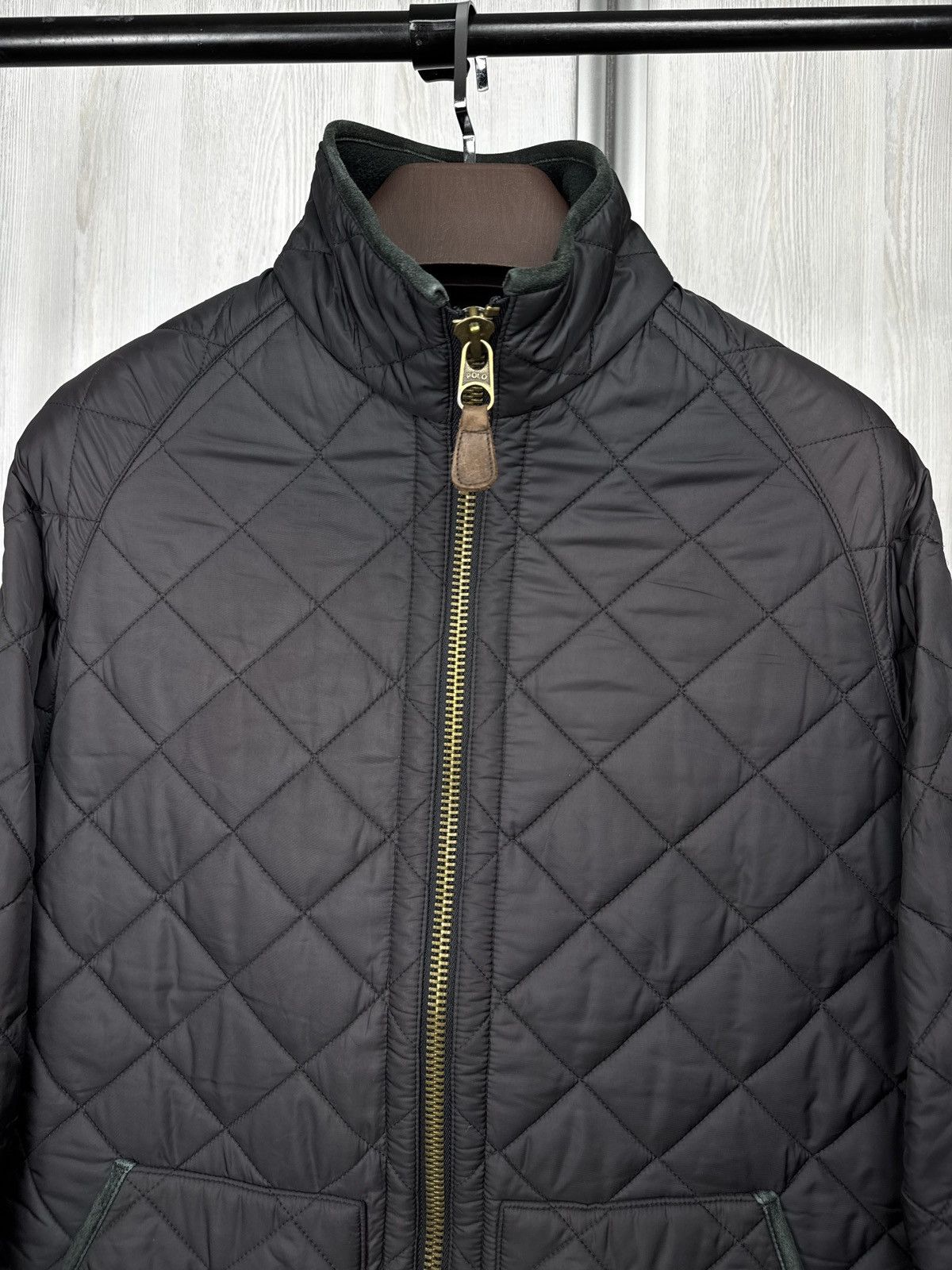 Polo Ralph Lauren Polo Ralph Lauren Jacket Quilted Trim Leather fleece lined Size US M / EU 48-50 / 2 - 4 Thumbnail