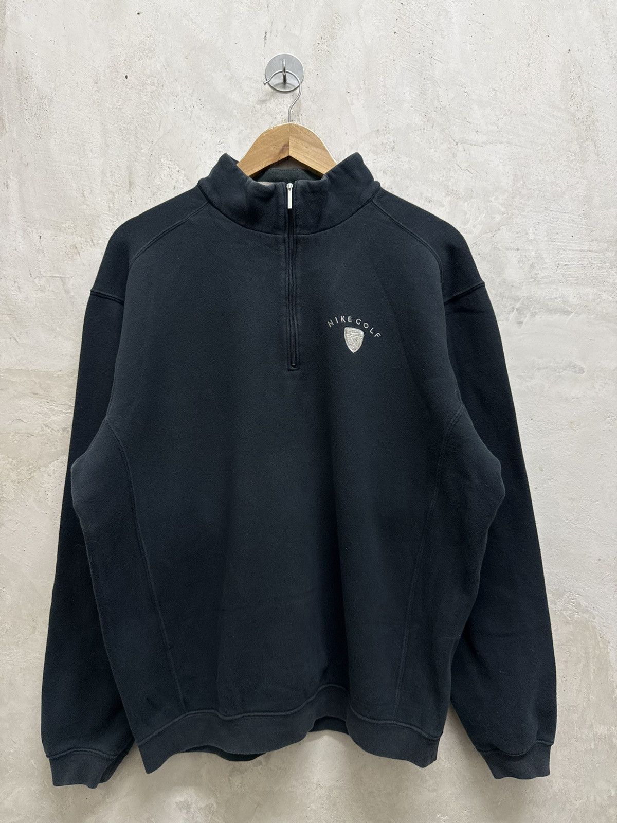 Nike 2000s Distressed Nike Half Zipper Sweatshirt Size US L / EU 52-54 / 3 - 1 Thumbnail