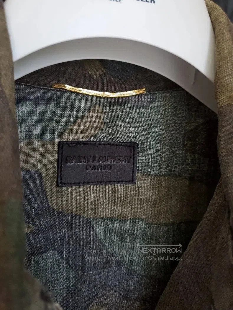 Saint Laurent Paris Saint Laurent Camo Linen Shirt Jacket. Size US M / EU 48-50 / 2 - 7 Thumbnail