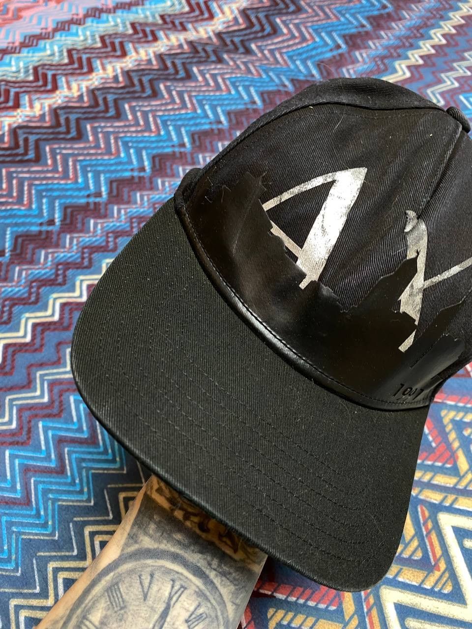Armani Exchange Hats black Vintage Armani Exchange Cap Y2K big logo Size ONE SIZE - 2 Thumbnail