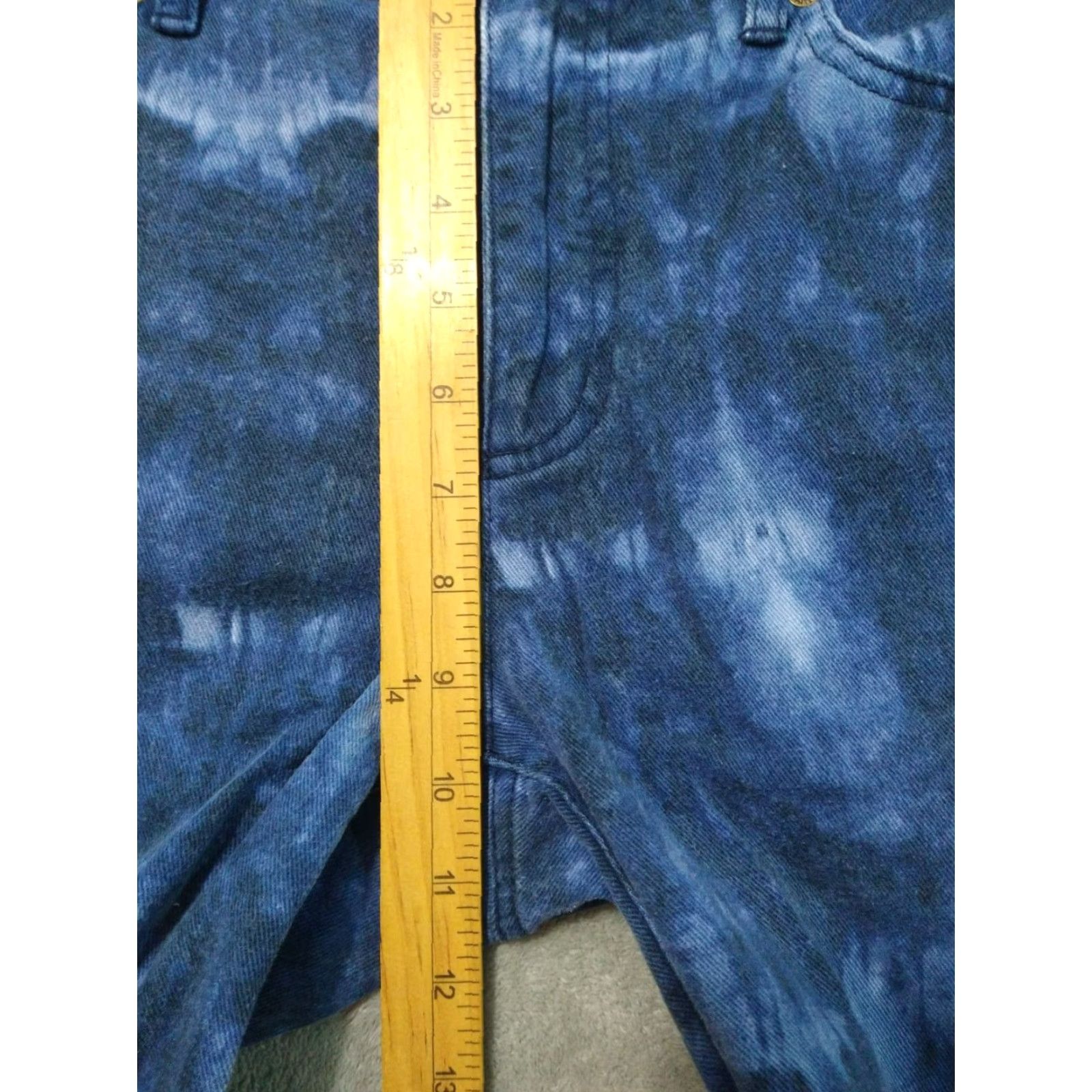 Ralph Lauren Ralph Lauren Jeans 6 Blue Denim Tie Dye Premiere Skinny Cropped Stretch 5-Pocket Bohemian Womens Size 28" / US 6 / IT 42 - 4 Thumbnail