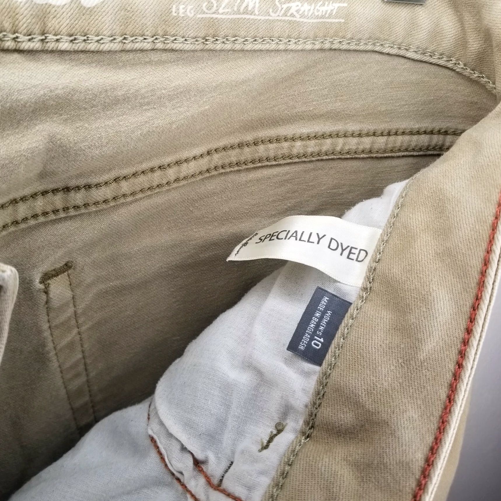 Eddie Bauer VINTAGE Eddie Bauer Women's Pants Size 10 Khaki Beige Slim Straight Chino Slimming Casual Size 32" / US 10 / IT 46 - 4 Thumbnail
