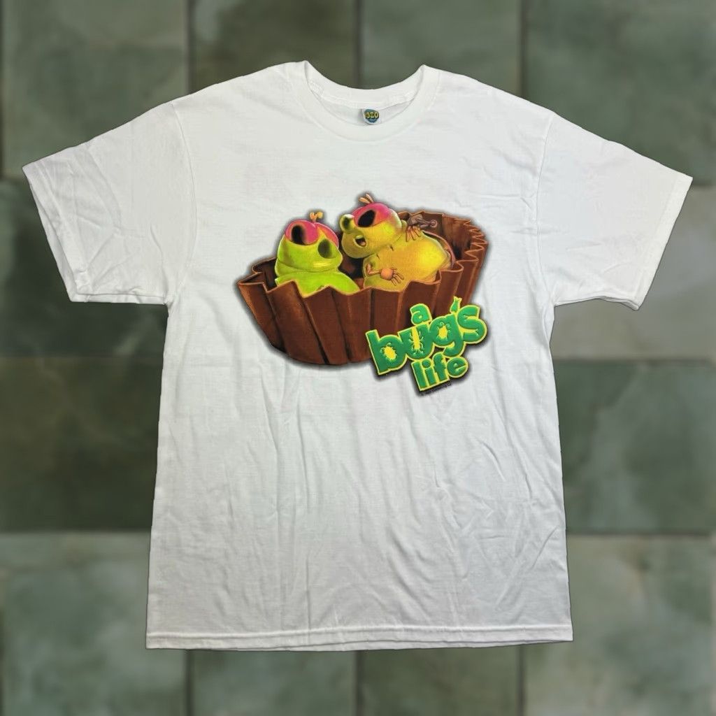 CO Bugs Life Graphic T-Shirt Adult Large White Cartoon Promo Unbranded Mens Size US L / EU 52-54 / 3 - 1 Thumbnail