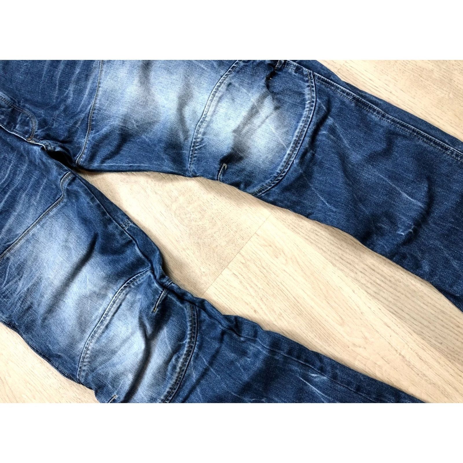 G-Star G Star Raw Denim Jeans Mens Regular Fit 36 Blue 3D Low Tapered Double Knee Jeans Size 36 Size US 36 / EU 52 - 3 Thumbnail